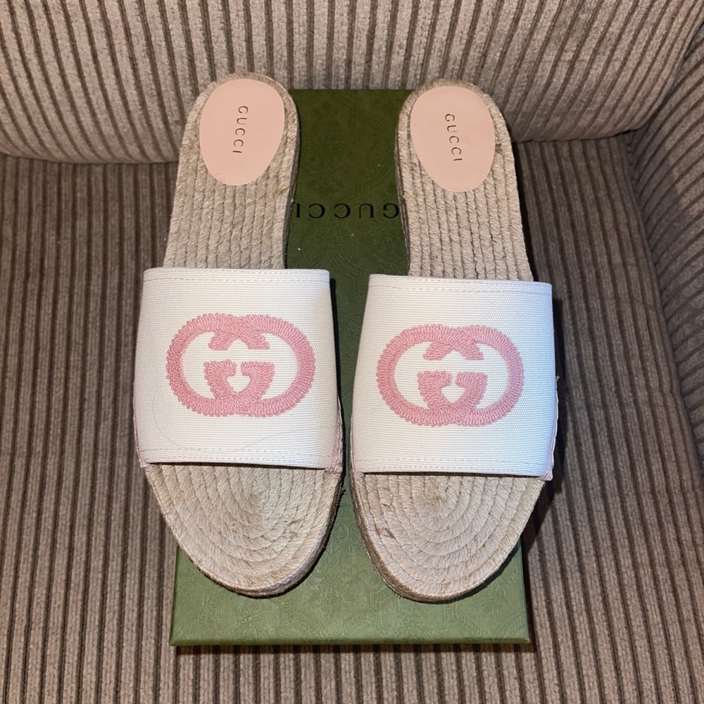 Authentic Brand New Gucci Pilar GG Double Stack Espadrilles 🤩